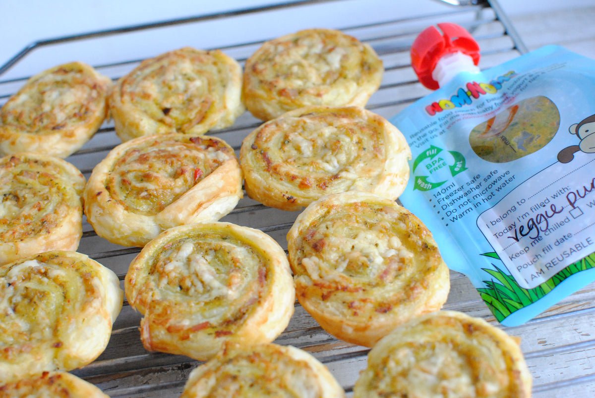 Veggie Pesto Pinwheels &ndash; Nom Nom Kids