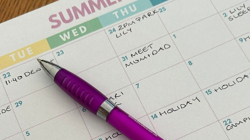 Summer Holiday Printable Calendar