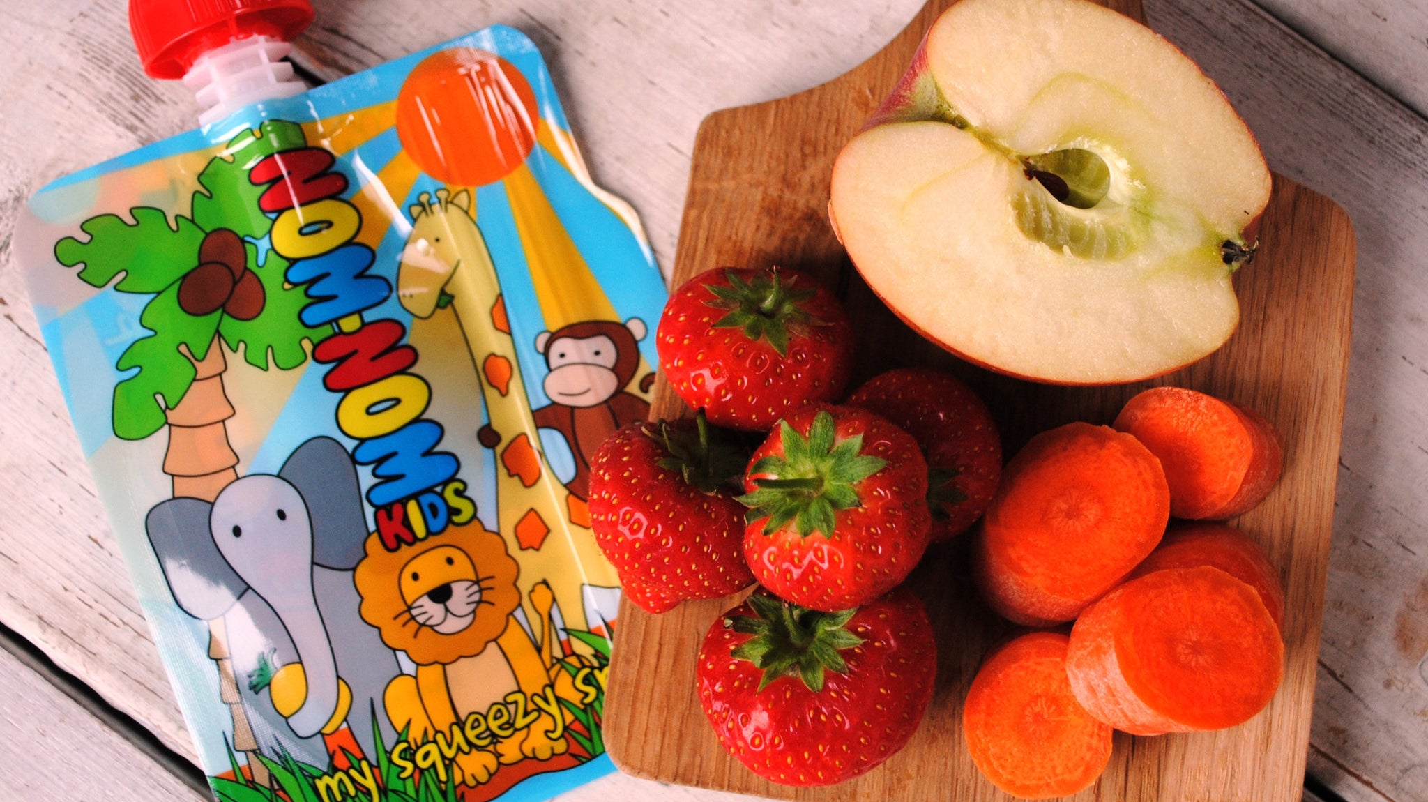 Apple, Strawberry and Carrot smoothie