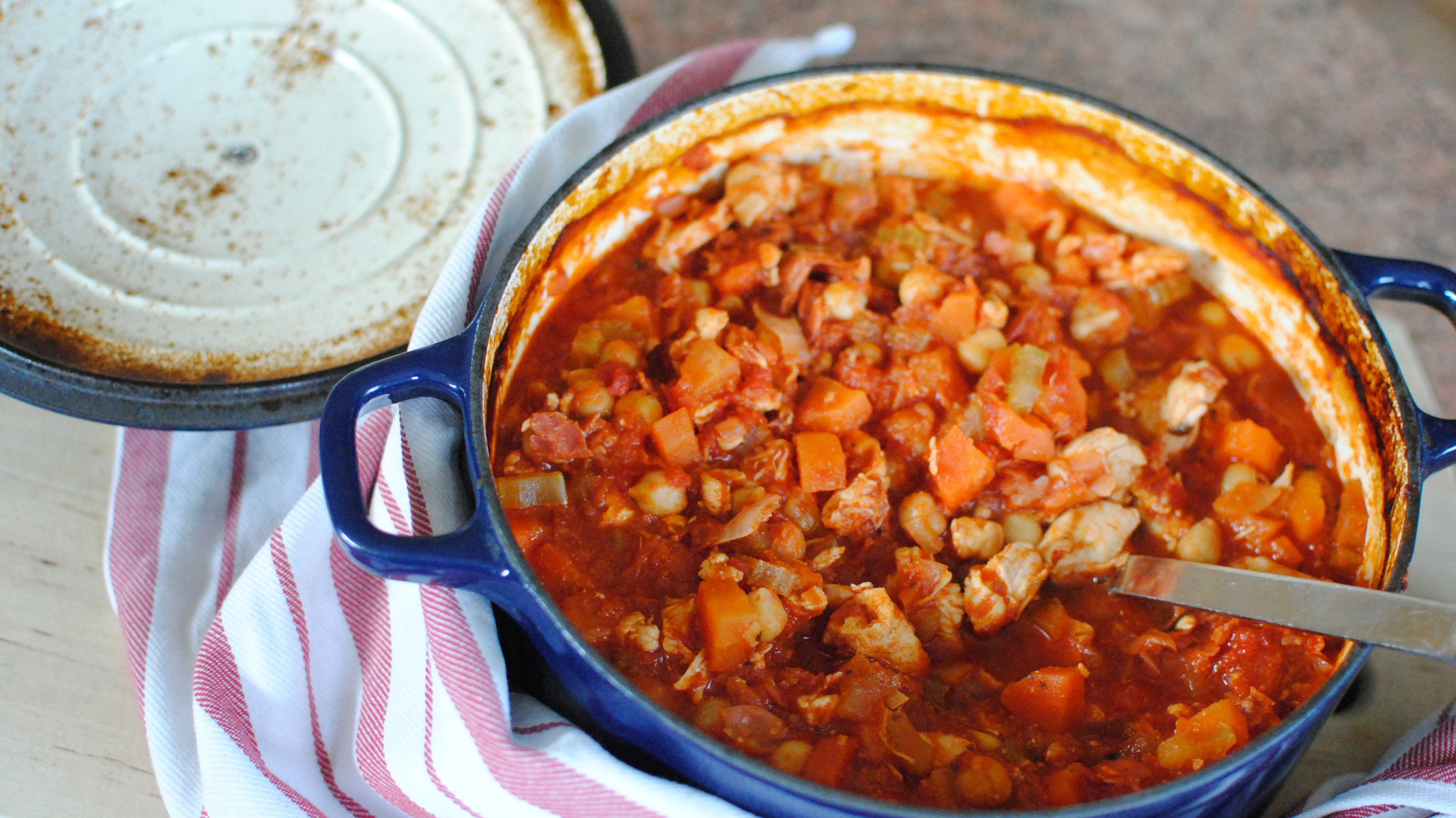 Chicken, Chorizo, Chickpea Stew