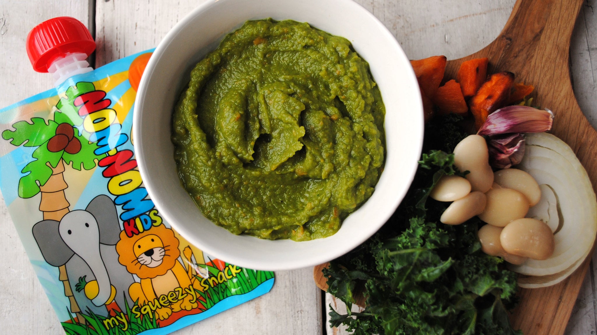 Kale, Bean and Sweet Potato Puree