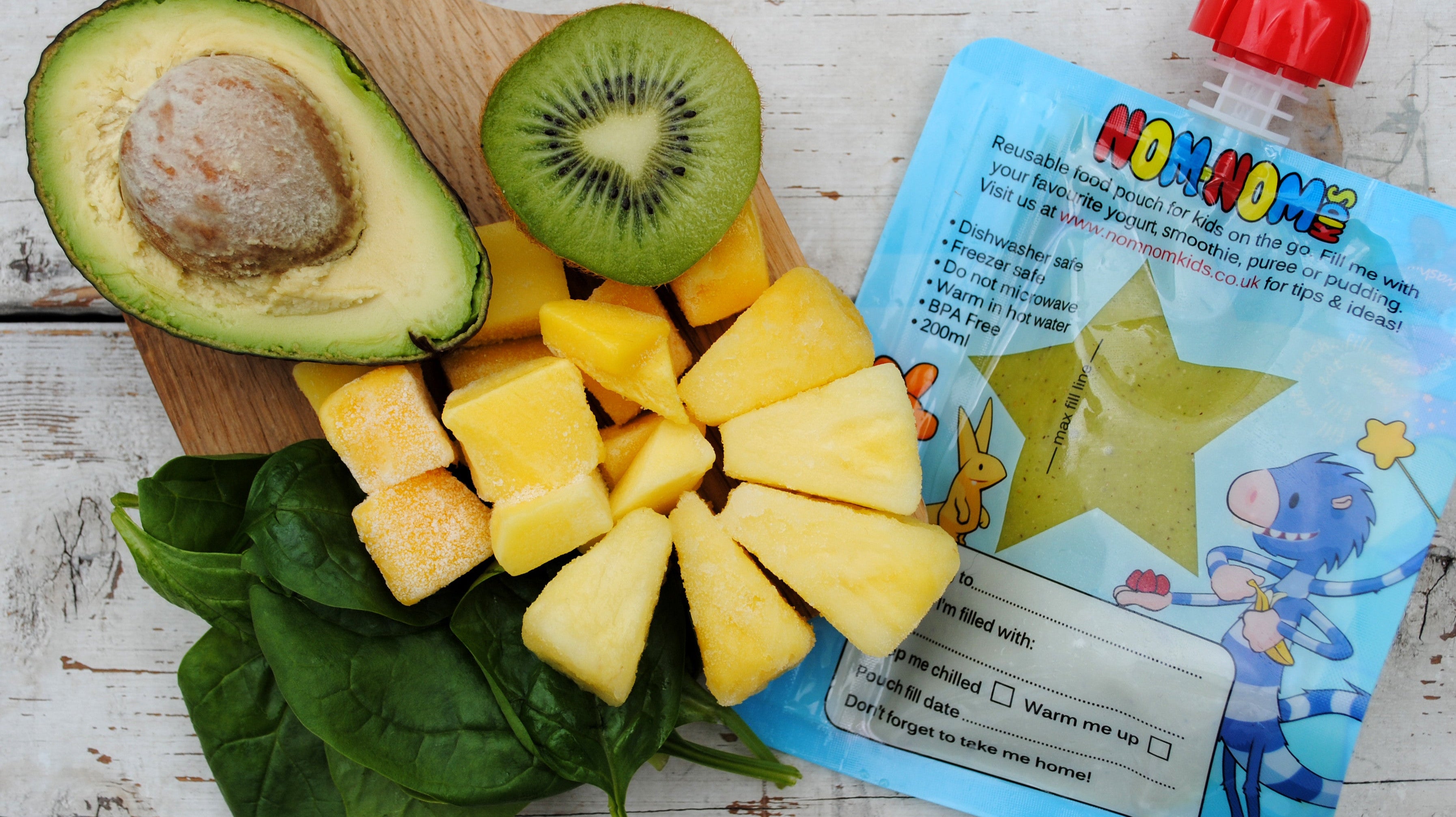 Kiwi, Pineapple and Mango Green smoothie