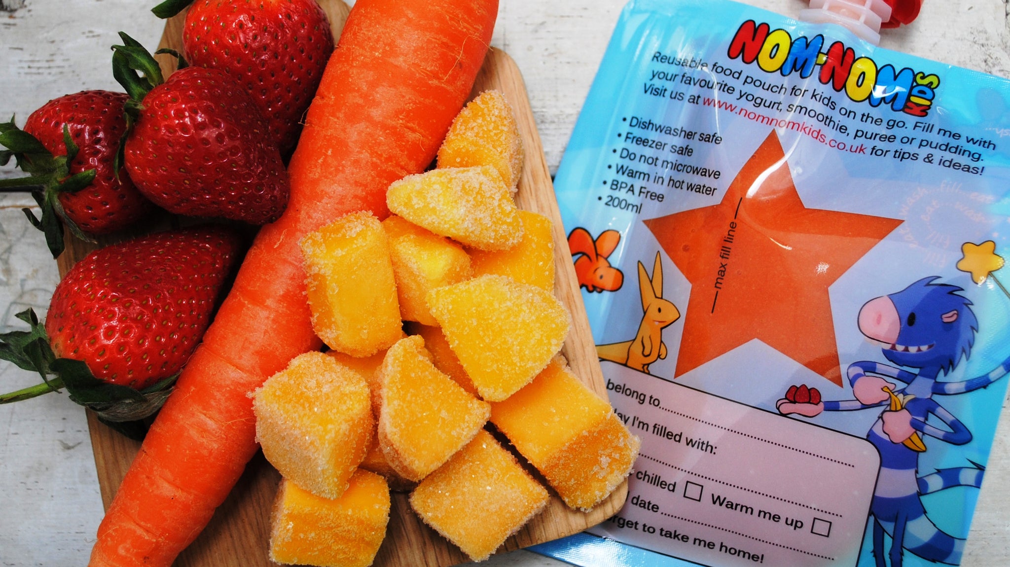 Mango, Strawberry and Carrot Smoothie