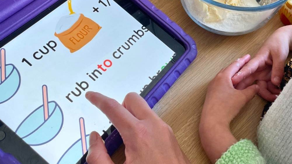 Tick off reading practice with your kids whilst sharing quality time baking