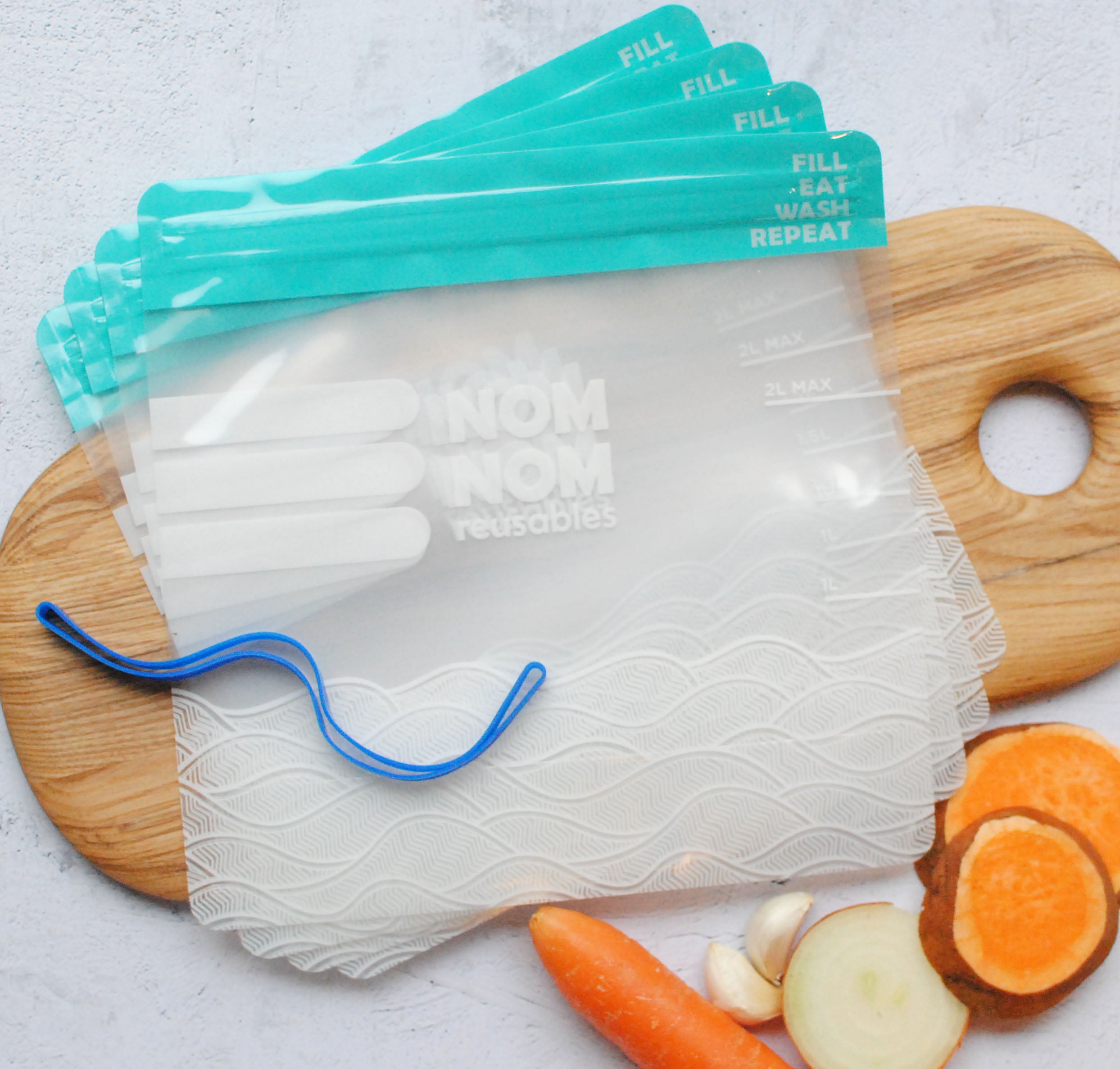 Nom Nom kids clear freezer bags