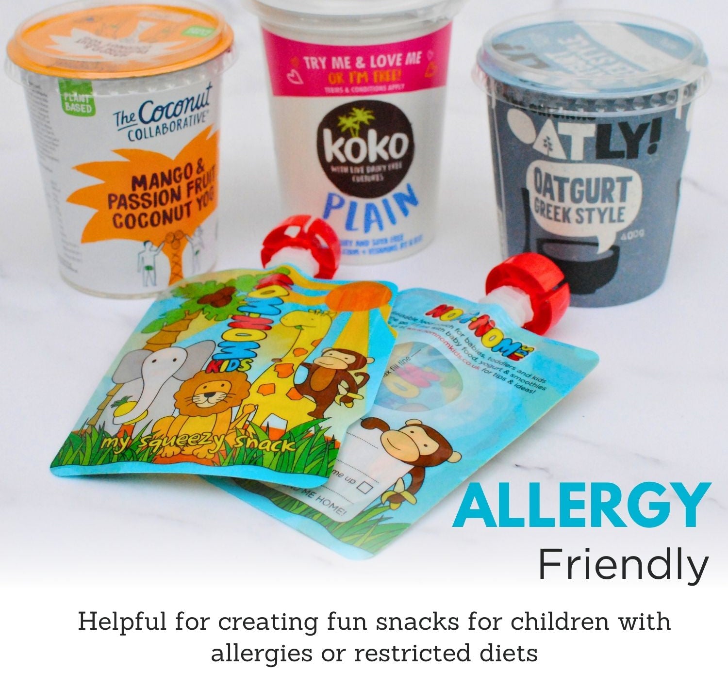 reusable pouches and dairy free yogurt