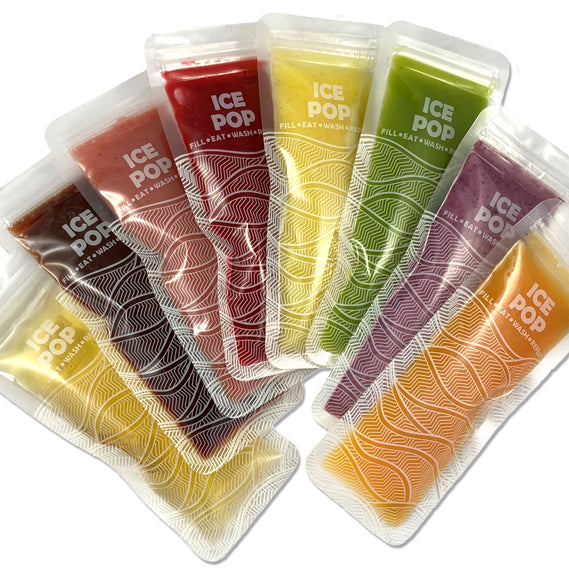 Nom Nom kids reusable ice pops with different flavour homemade filling