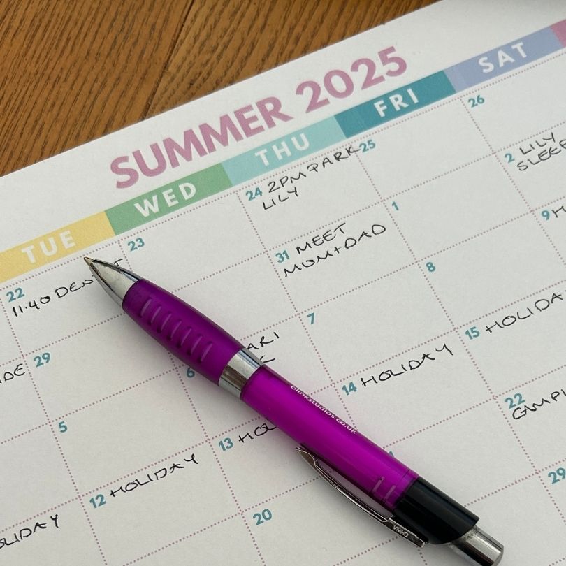 Summer Holiday Printable Calendar