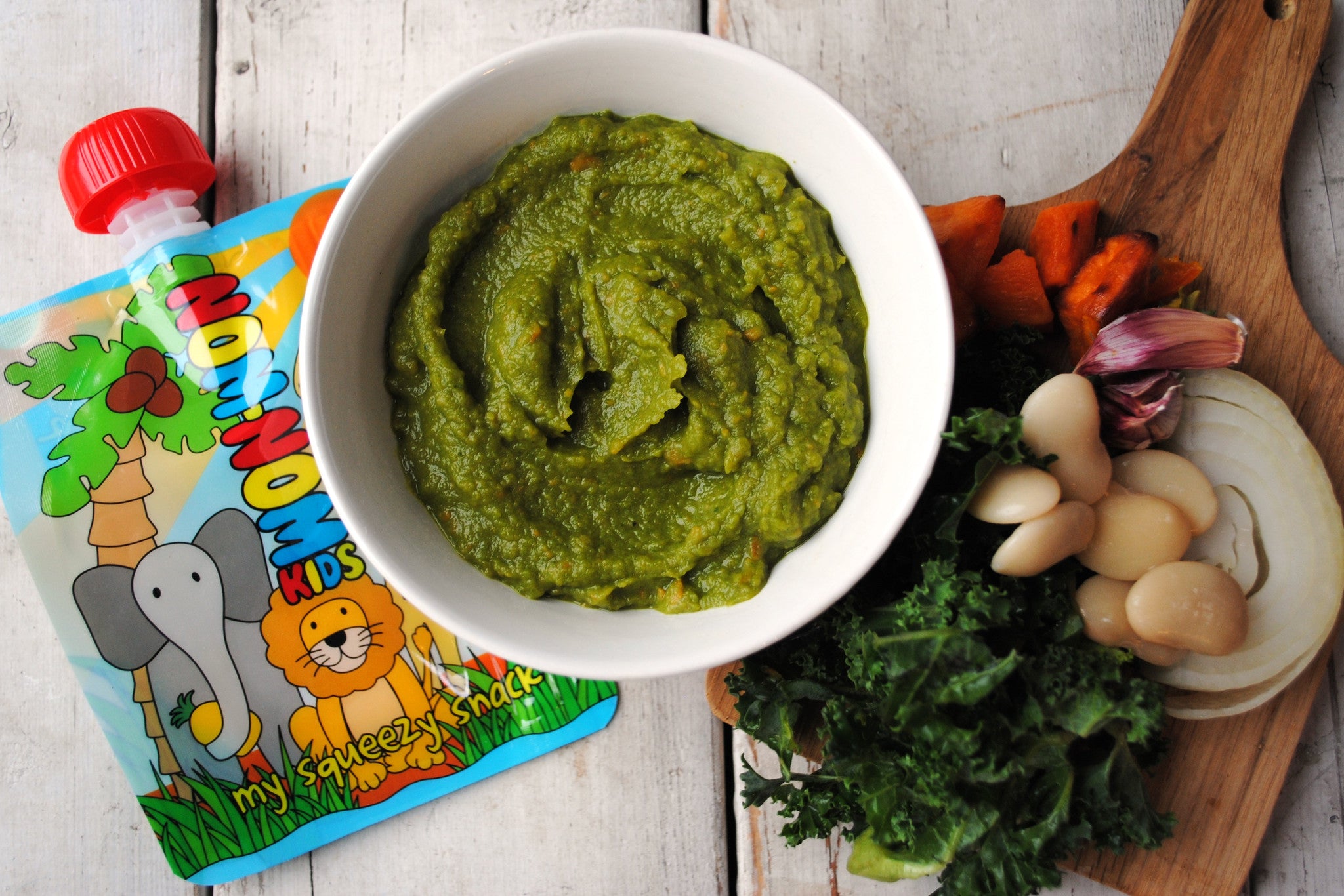 Kale, Bean and Sweet Potato Puree