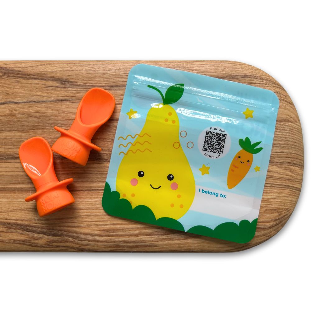 silicone pouch spoons with their cute carry bag