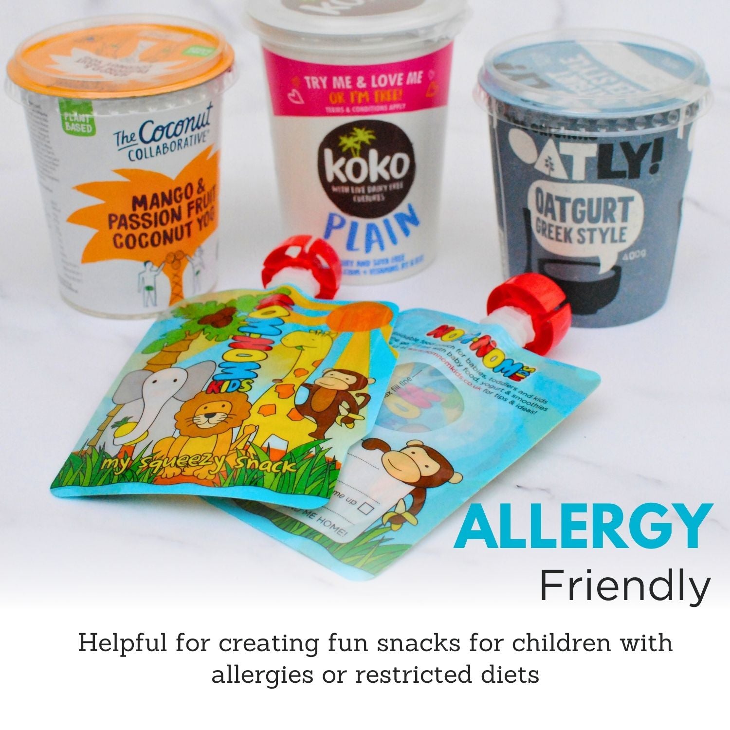 reusable pouches and dairy free yogurt