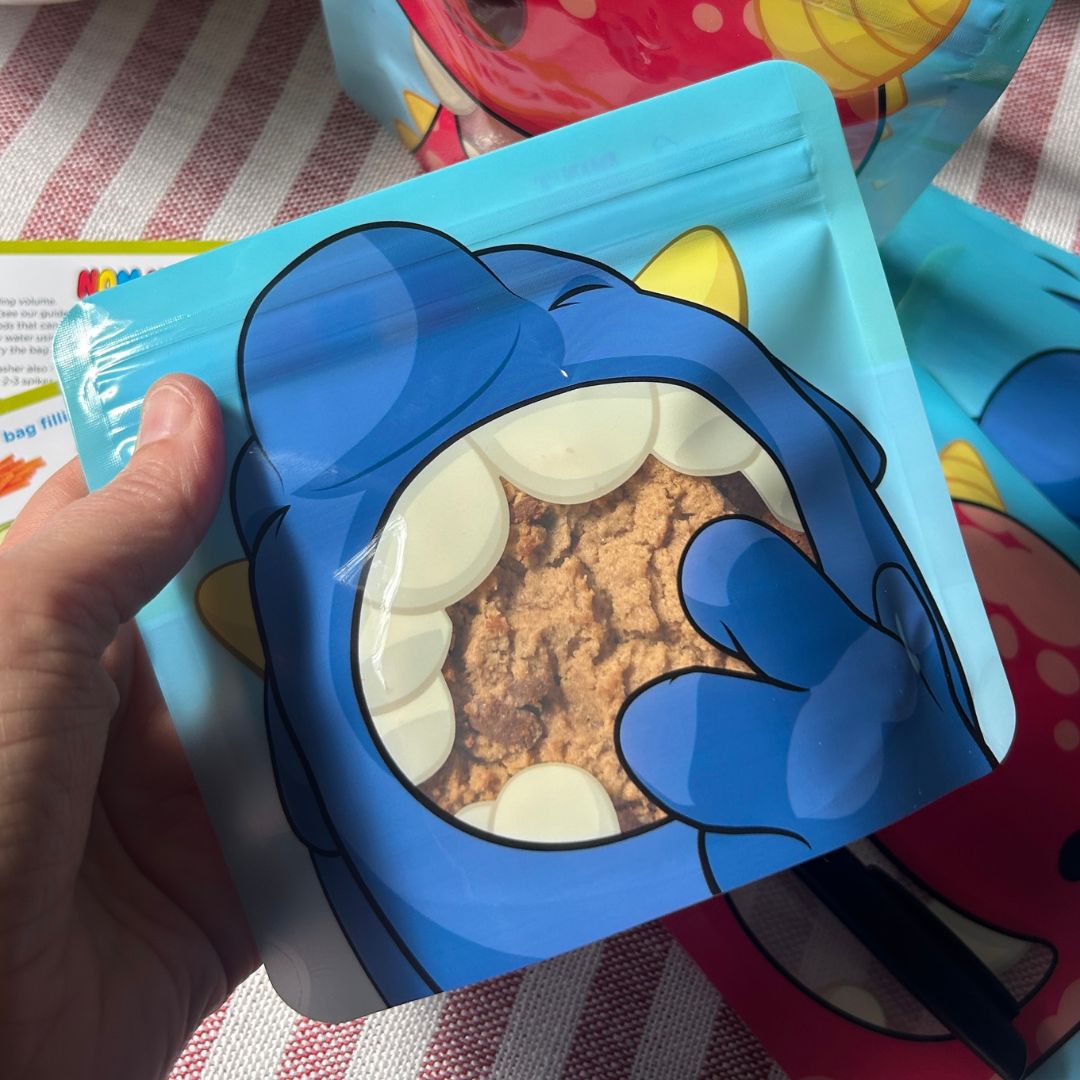 monster snack bag packed with a cookie