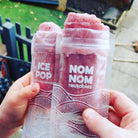 homemade ice pop in a Nom Nom kids reusable ice pop bag 